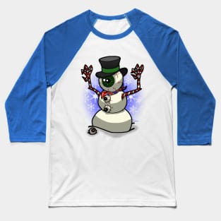 Eye Ball Snowman Baseball T-Shirt